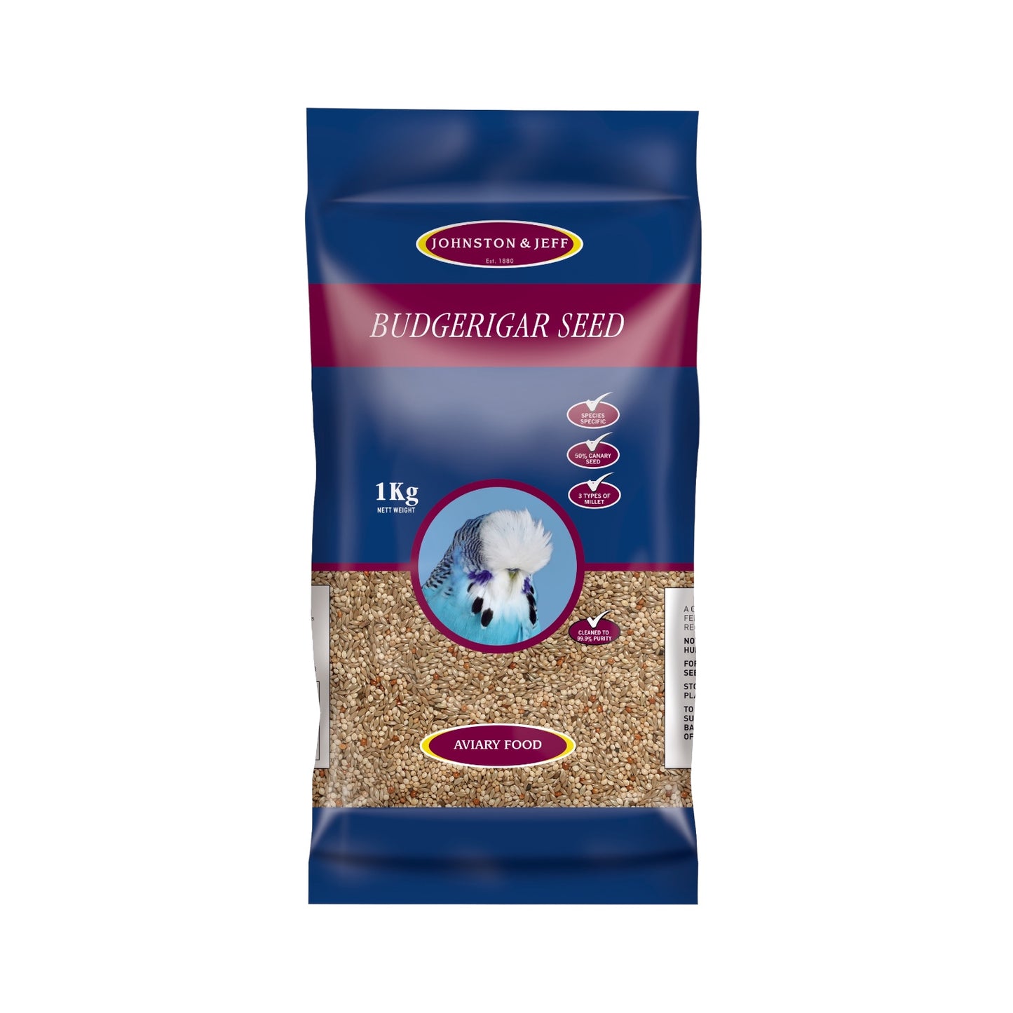 Johnston & Jeff Budgerigar (Budgie) Seed 1KG