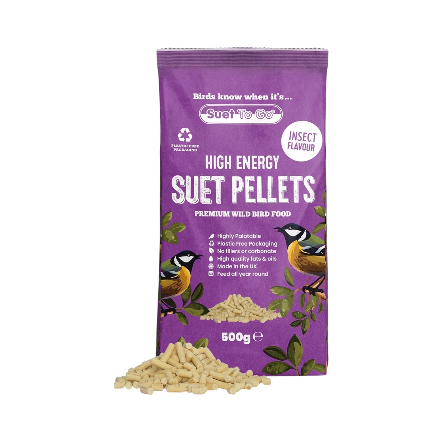 Suet To Go High Energy Suet Pellets Insect 500g