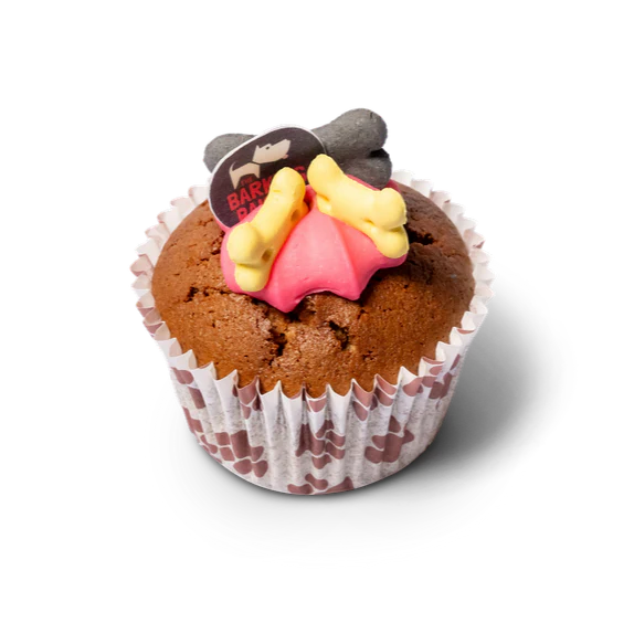 The Barking Bakery Vanilla Woofin with Pink Frosting