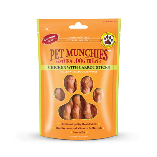 Pet Munchies Chicken & Carrot Sticks 100g