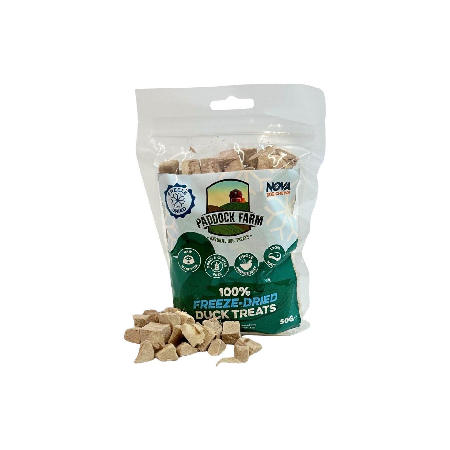 Paddock Farm Freeze Dried Duck Treats 50g