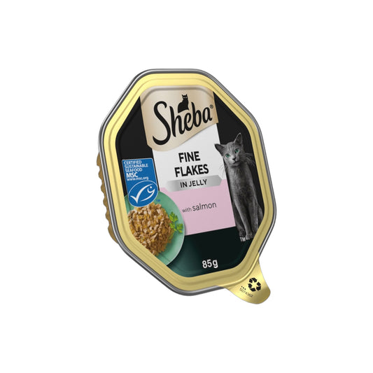 SHEBA® Fine Flakes Adult Wet Cat Food with Salmon Jelly 85g Tray