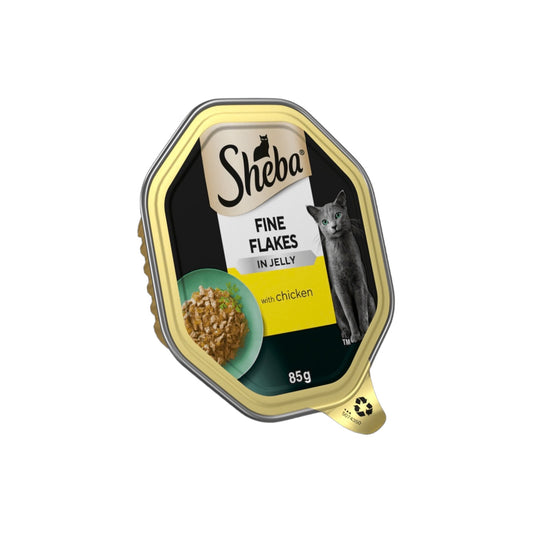 SHEBA® Fine Flakes Adult Cat Food with Chicken in Jelly 85g Tray