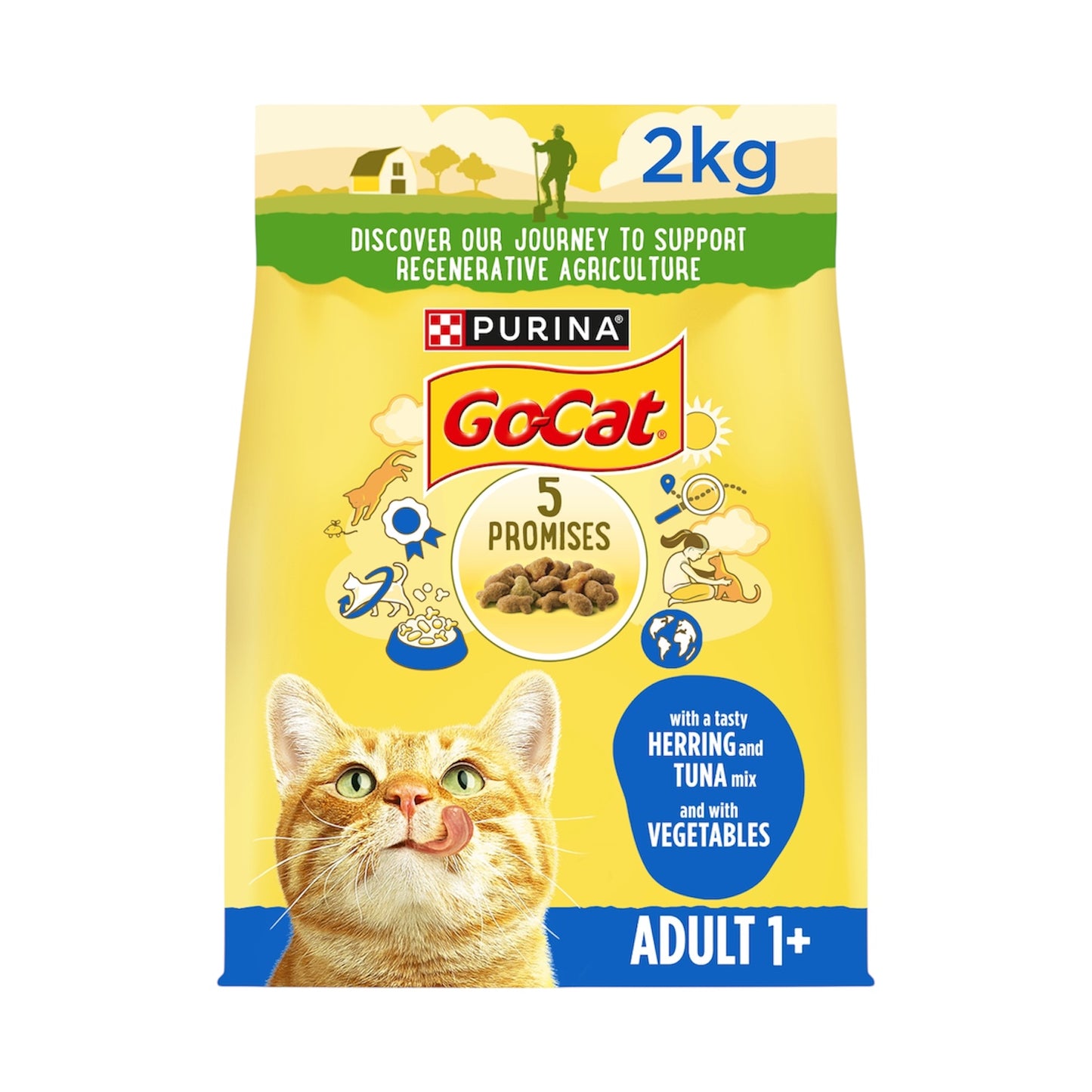 Go-Cat Adult 1+ Tuna, Herring & Vegetables 2kg