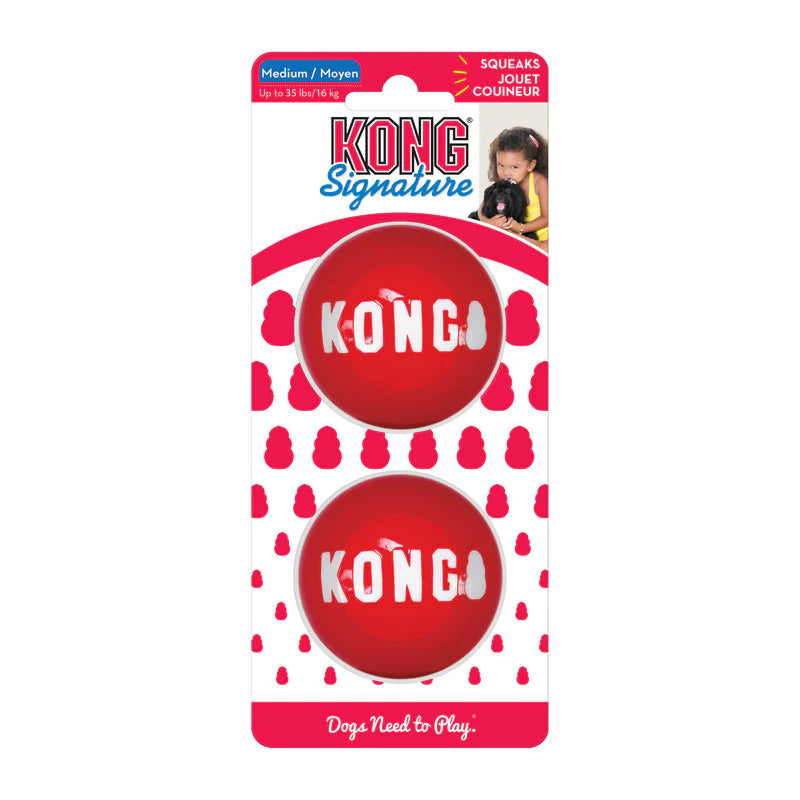 KONG Signature Balls 2 Pack (Small, Medium, Large Available)