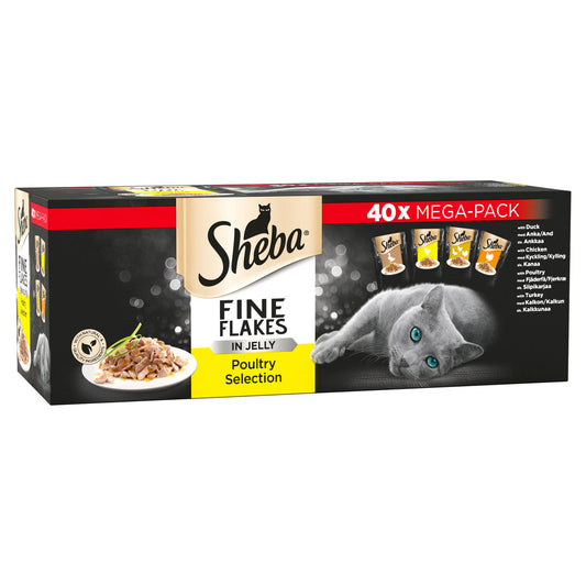 Sheba Fine Flakes Poultry Collection 40 Pack