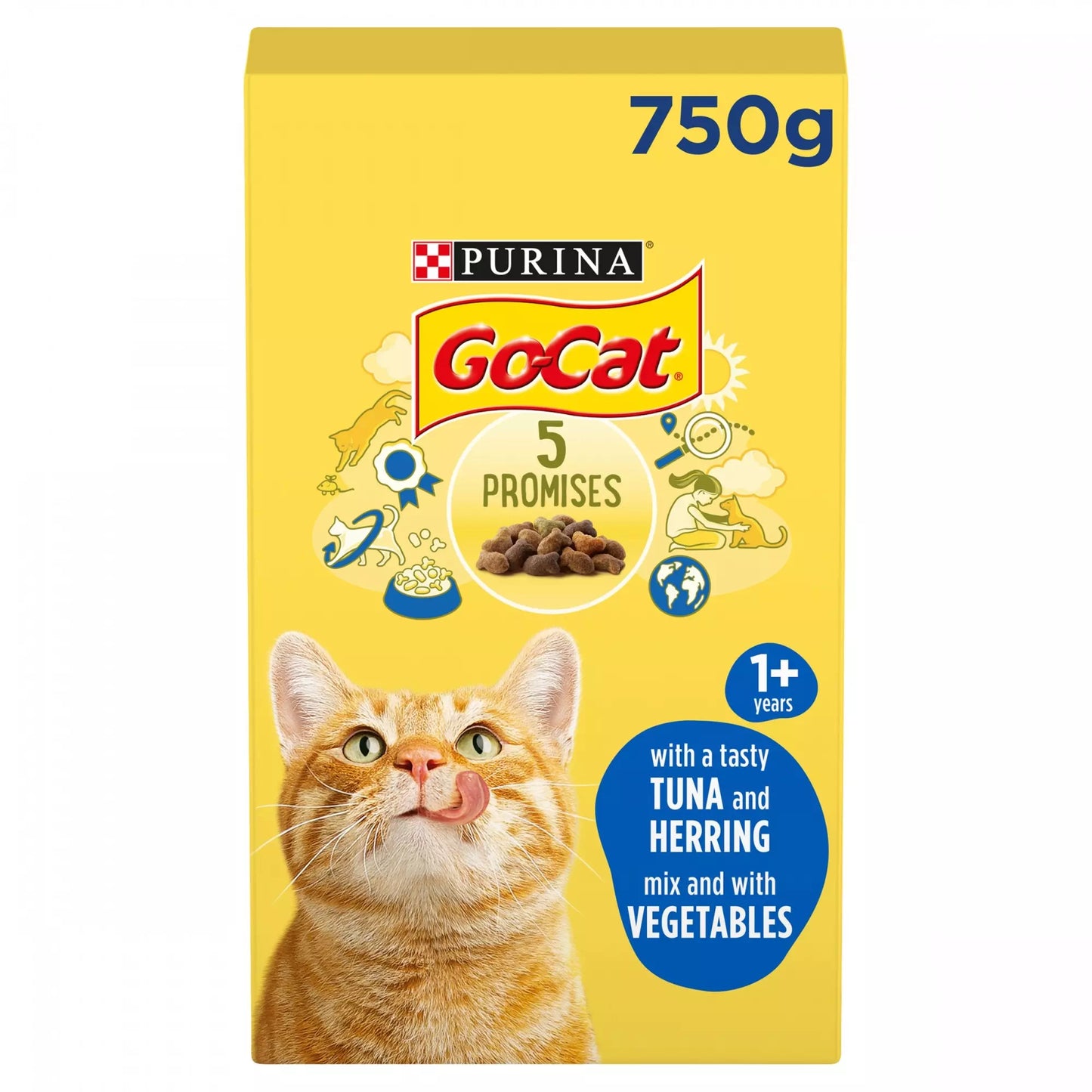 Go-Cat Adult with Herring, Tuna Mix with Vegetables 750g