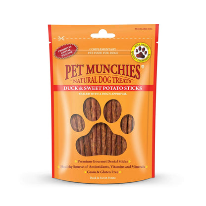 Pet Munchies Duck & Sweet Potato Dental Sticks 90g