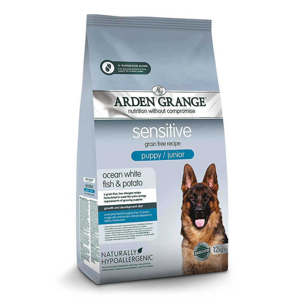 Arden Grange Puppy / Junior Sensitive (Available in 2kg & 12kg)