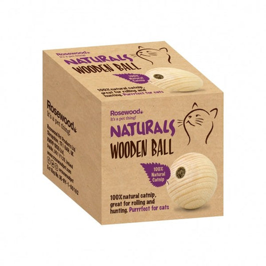 Rosewood Naturals Catnip Wooden Ball