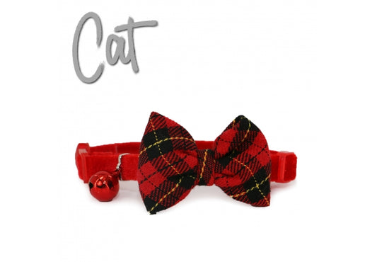 Ancol Cat Collar Vintage Tartan Bow
