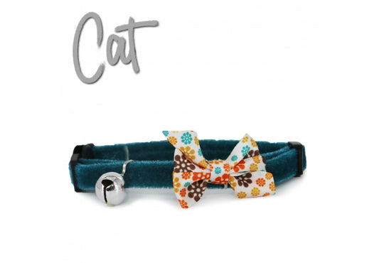 Ancol Cat Collar Vintage Teal Bow