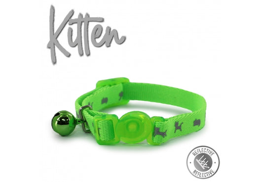Ancol Kitten Collar HiViz Green