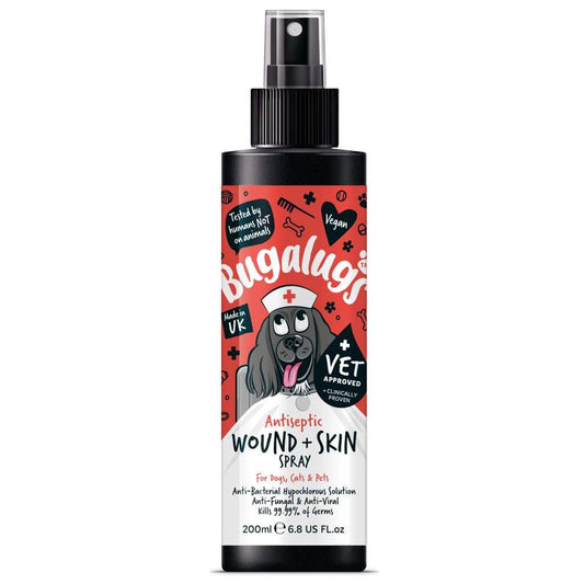 Bugalugs Antiseptic Wound & Skin Spray (Suitable for Cats & Dogs)
