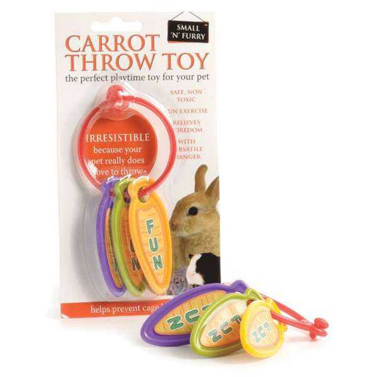 Small ‘N’ Furry Carrot Throw Toy
