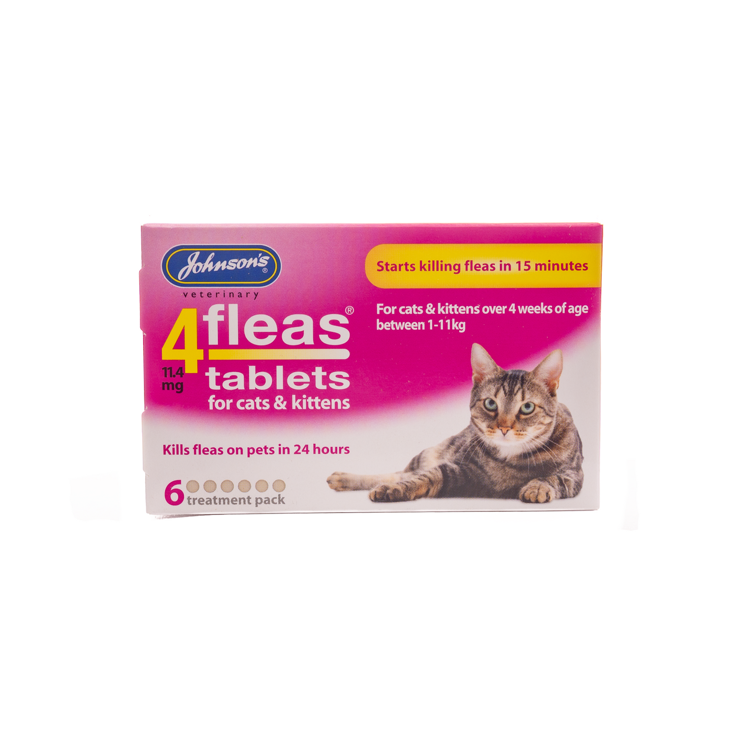 Johnson’s 4Fleas Kitten & Cat Flea Tablets (6 tabs)