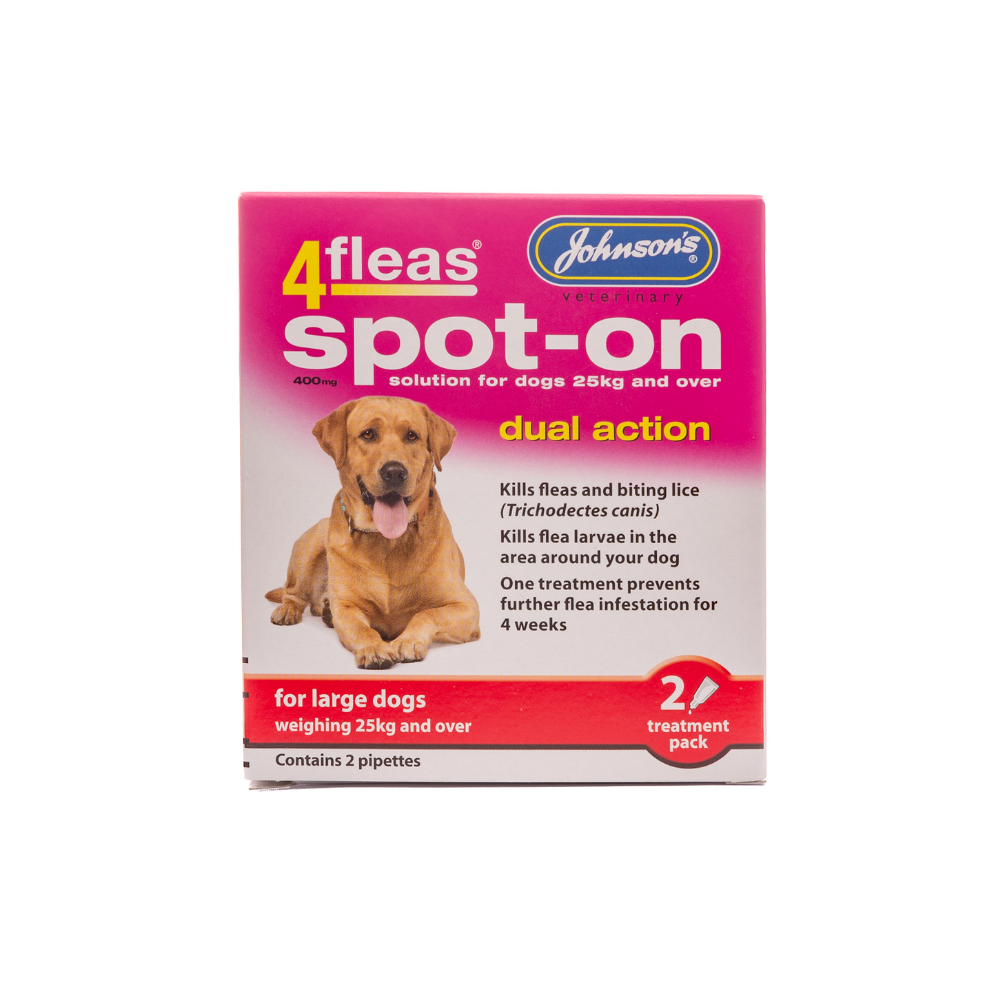 Johnson's Spot On 4Fleas Large Dog - 2 Treatment