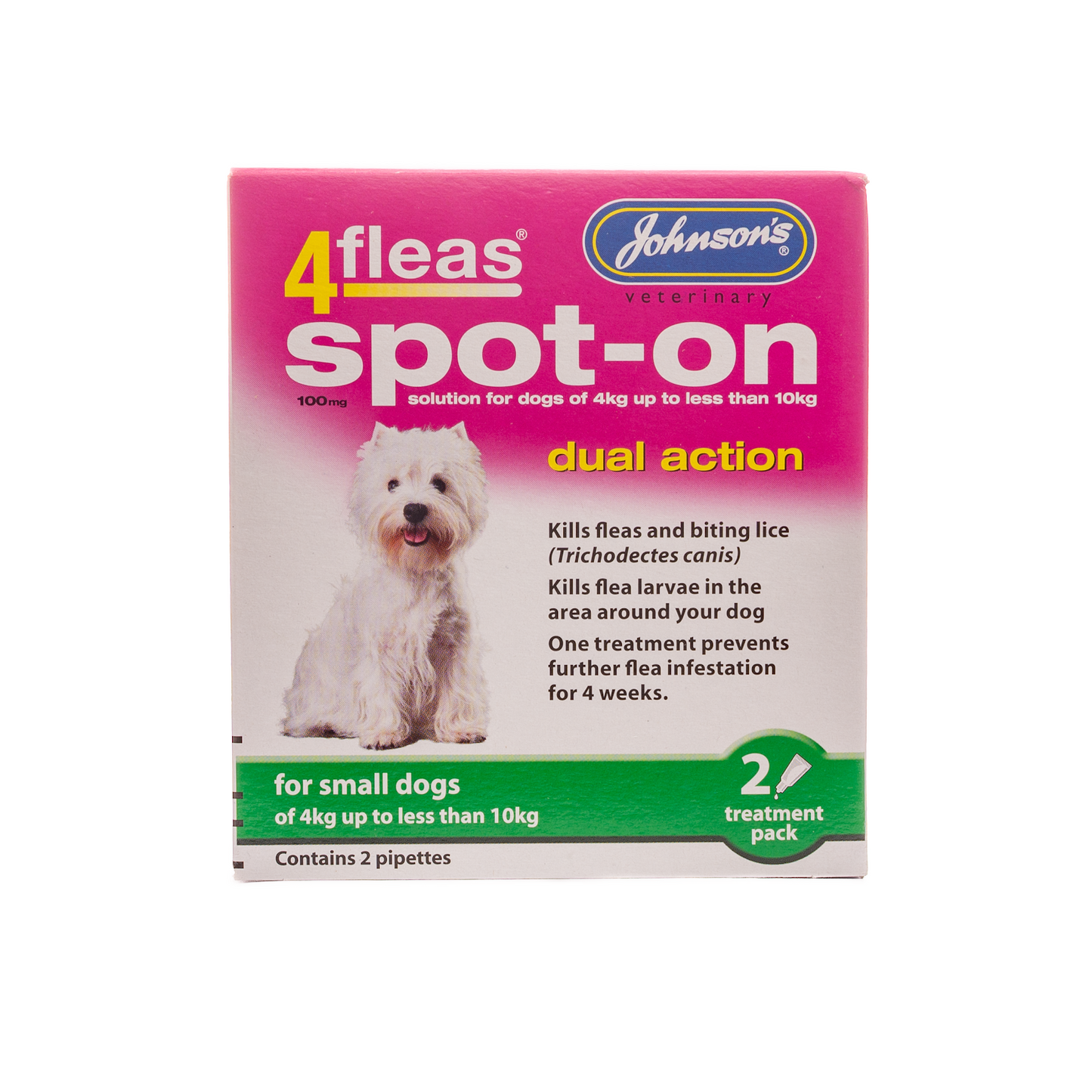 Johnson's Spot On 4Fleas Small Dog - 2 Treatment