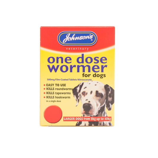 Johnson's One Dose Wormer Larger Dogs