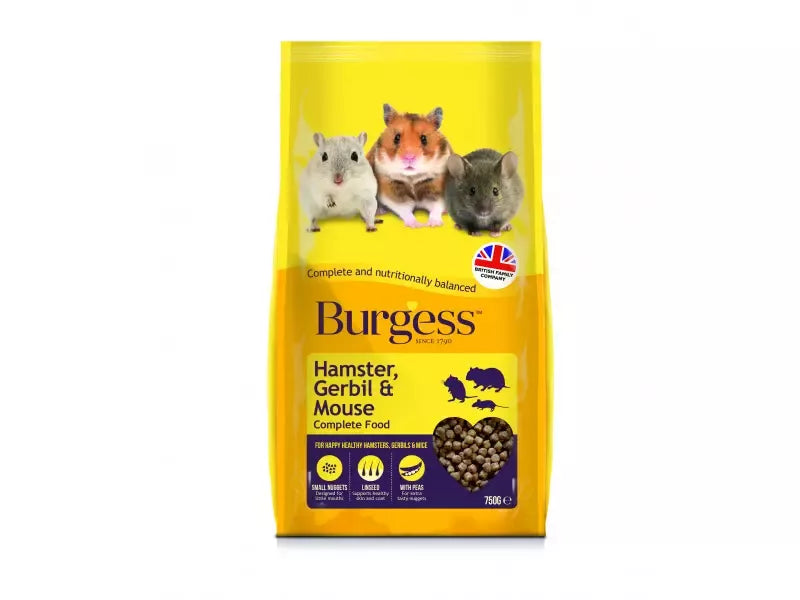Burgess Excel Hamster, Gerbil & Mouse 750g